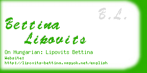 bettina lipovits business card